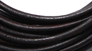 20LC159-U2: Leather Cord 2mm Dk Brown 2MTR