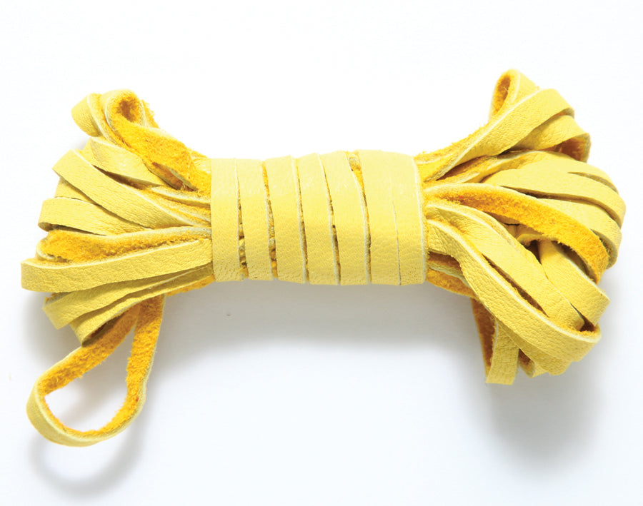 30LL124-D: Deerskin Lace Yellow 3-4mm 12FT