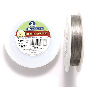 FI296-1000: Beadalon Silver .012 7-strand 1000 Feet Spool 1 Spool