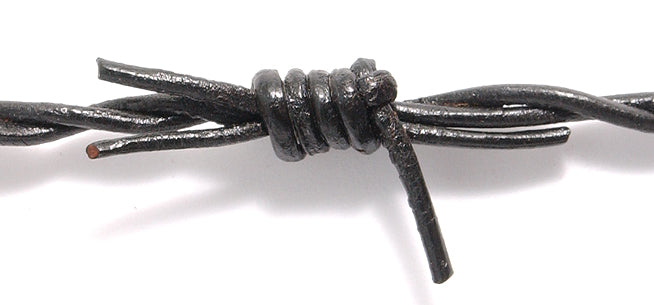 99CH109-BW: Leather Cord Barbed Wire Black 4FT