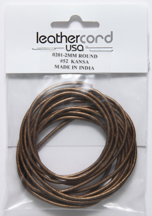 20LC853-U2: Leather Cord 2mm Kansa 2MTR