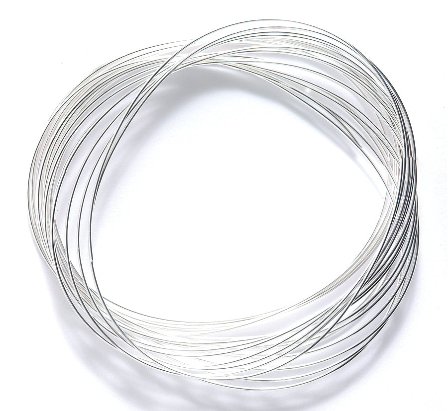 30MW811: Memory Wire Silver Oval Bracelet 23lp 2x2.5in - Package