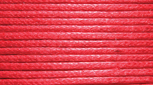 10CH144-WC: Waxed Cotton Cord Red 1mm 100MTR SP