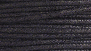 10CH109-50: Waxed Cord Black 1mm 50MTR SP