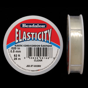 05CH312-25: Elasticity Crystal Elastic Cord .5mm 25 Meter 1 Spool