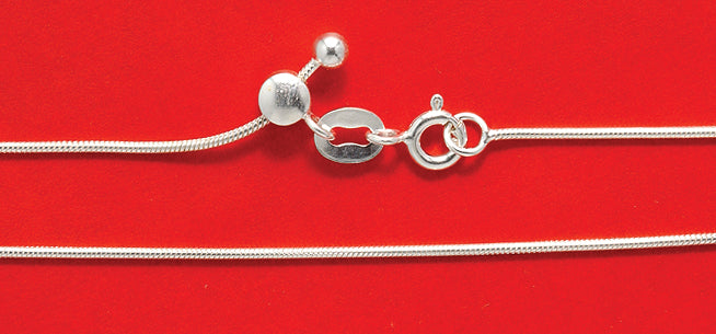 01CX810-A: Necklace Adjustable Sterling 22IN