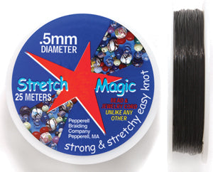 05CH109-25: Stretch Magic Black .5mm 25MTR