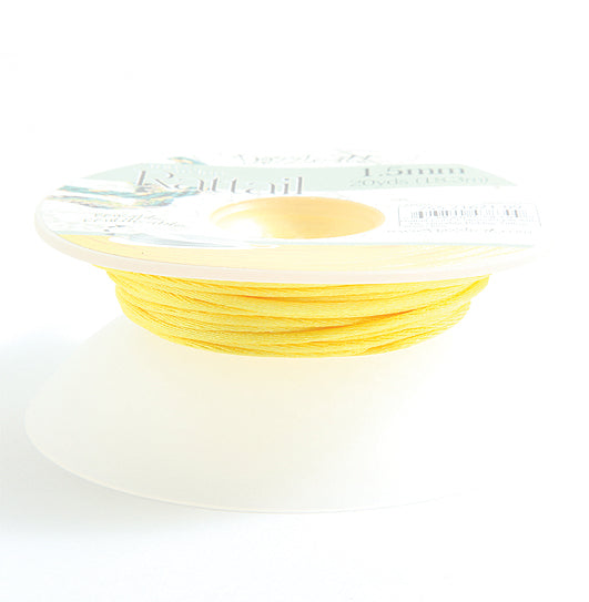 0RT124-B: Rattail 1.5mm Yellow 20 Yards Bobbin - Spool