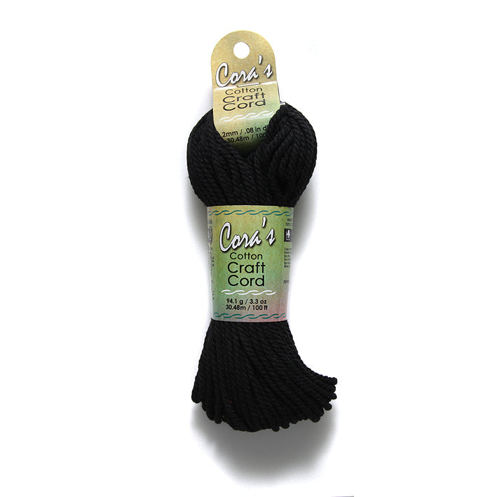 2MH109-CC: Cotton Cord 2mm Black 100FT