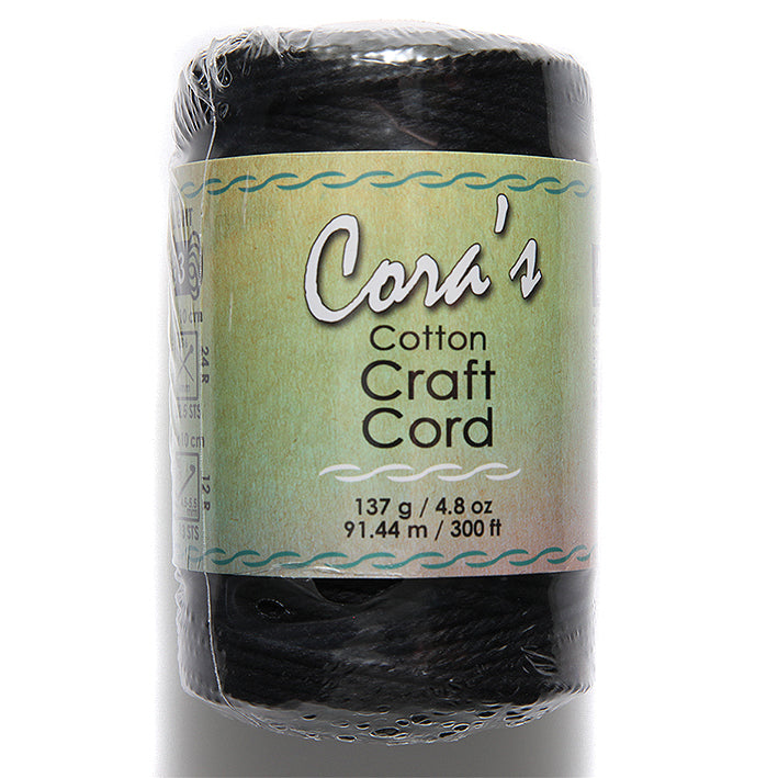 1MH109-CC: Cotton Cord 1mm Black 300FT