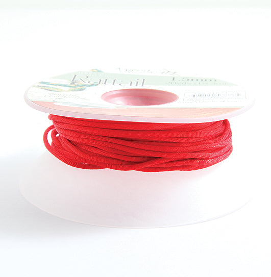 0RT144-B: Rattail 1.5mm Red 20 Yards Bobbin - Spool