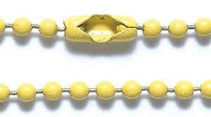 2CX124-24: Ball Chain #3 Necklace Yellow 24IN