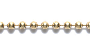 2CX853: Ball Chain #3 Brass Plated Steel 2.4mm 10'