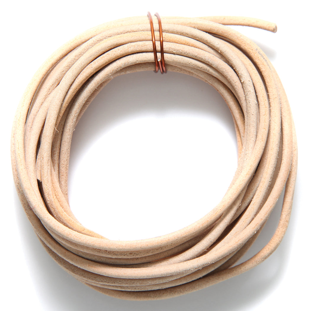 3LC152-5: Leather Cord Natural 3mm 5MTR