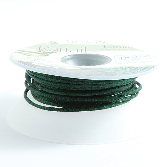 0RT188-B: Rattail 1.5mm Hunter Green 20 Yards Bobbin - Spool