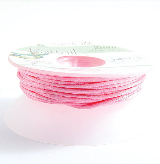 1RT192-B: Rattail 2mm Light Pink 20 Yards Bobbin - Spool