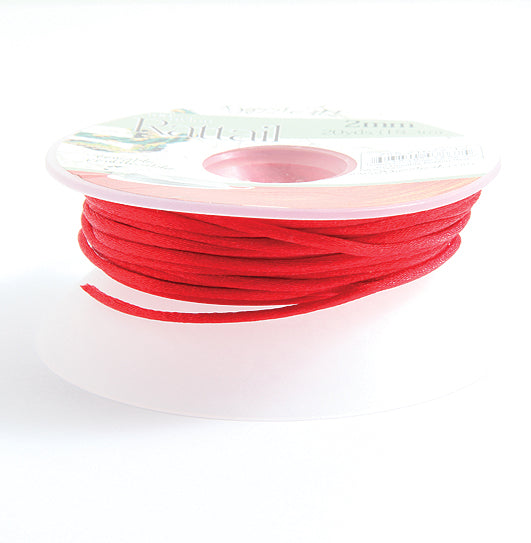 1RT144-B: Rattail 2mm Red 20 Yards Bobbin - Spool