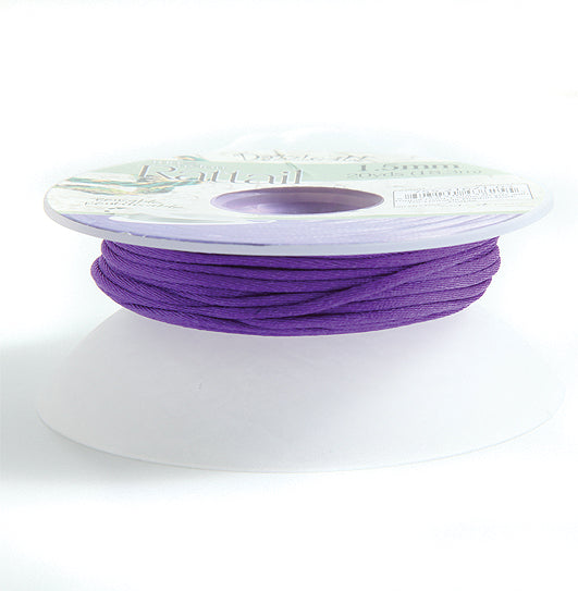 0RT198-B: Rattail 1.5mm Purple 20 Yards Bobbin - Spool