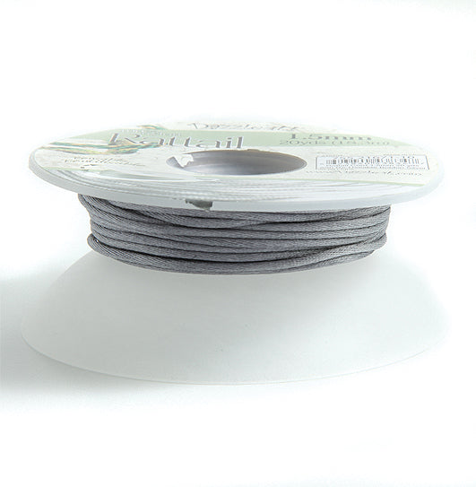 0RT105-B: Rattail 1.5mm Silver 20 Yards Bobbin - Spool