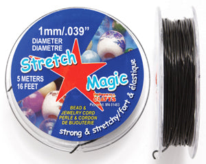 1CH109-5: Stretch Magic Black 1mm 5MTR