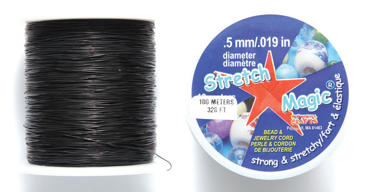 05CH109: Stretch Magic Black .5mm 100MTR