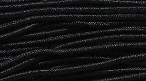 06CH109-E: Black Fabric Elastic .6mm 100 Meter/300 Feet 1 Spool