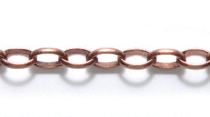 CX912-AC: Chain Oval Rolo 3.5x5.5 ANT CPPR 1FT