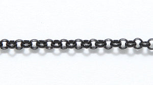 96CX109: Chain Rolo 2mm LNK Matte Black 1FT