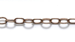 TX1525-AB: Chain 2.5mm Embossed Cable Ant Brass-1FT