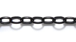 CX912-MB: Chain Oval Rolo 3.5x5.5 Matte BLK 1FT