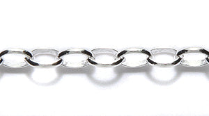 CX912-S: Chain Oval Rolo 3.5x5.5mm Silver 1FT