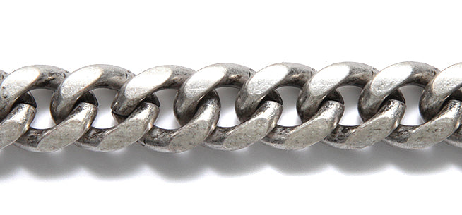 CX917-AS: Chain Steel 11x13.5mm Curb ANT Silver 6"