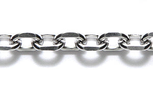 SX142: Chain Stainless Faceted Cable 1.2x4.3x6mm 1FT