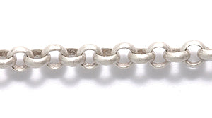 88CX815: Chain 3mm Rolo ANT Silver 1FT