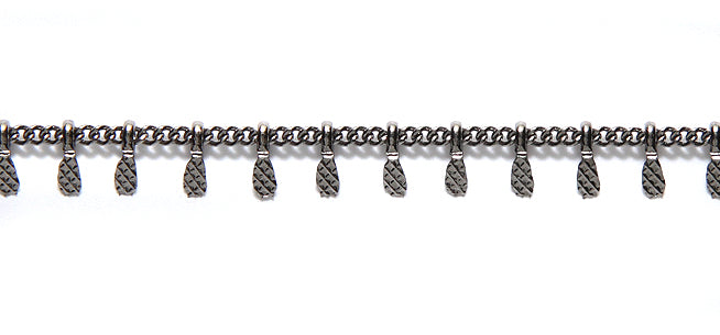 CX896-GM: Chain 1.5mm TEXTR Dangle GNMTL 1FT