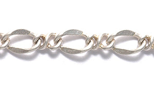 90CX815: Chain Large 7 And 5mm Figaro ANT Silver 1FT