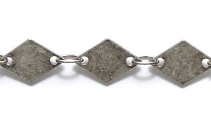 CX925-AS: Chain 2x5mm Diamond LNK ANT Silver 1FT