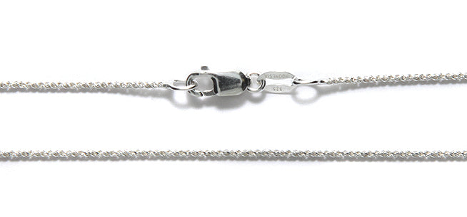 CX138-SS20: SS Necklace .9mm Twisted Diamond Rope 20"