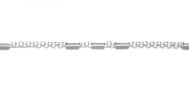 CX922-S: Chain Elegant Satellite Bar 1.5x4mm Silver 1FT