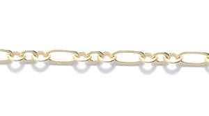 9CX852: Chain 2mm Ring 4mm Oval SHG 1FT