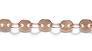 CX897-RG: Chain 4mm Round Disc Rose Gold PLT 1FT