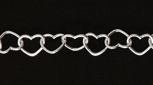 66CX810: Chain 050 Heart 4x5mm Sterling 6"