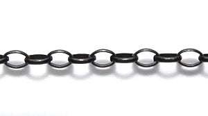 CX910-MB: Chain Oval Rolo 2.5x3.5 Matte BLK 1FT