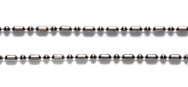 CX902-GM: Chain Dot Dash Ball Chain 2mm GNMTL 1FT