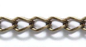 61CX858: Chain Fox Tail 5mm ANT Brass 1FT