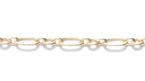 46CX2854: Chain 3-to-1 2.5&4.5mm Oval Gold 1FT