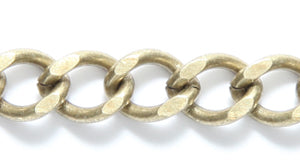 56CX2858: Chain 6x8mm Curb ANT Brass 1FT