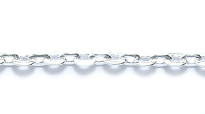 CX4422-S100: Chain Silver 2x3mm 100 Feet