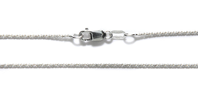 CX138-SS18: SS Necklace .9mm Twisted Diamond Rope 18"