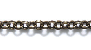 97CX1858: Chain DBL Rolo 3.5mm ANT Brass 1FT